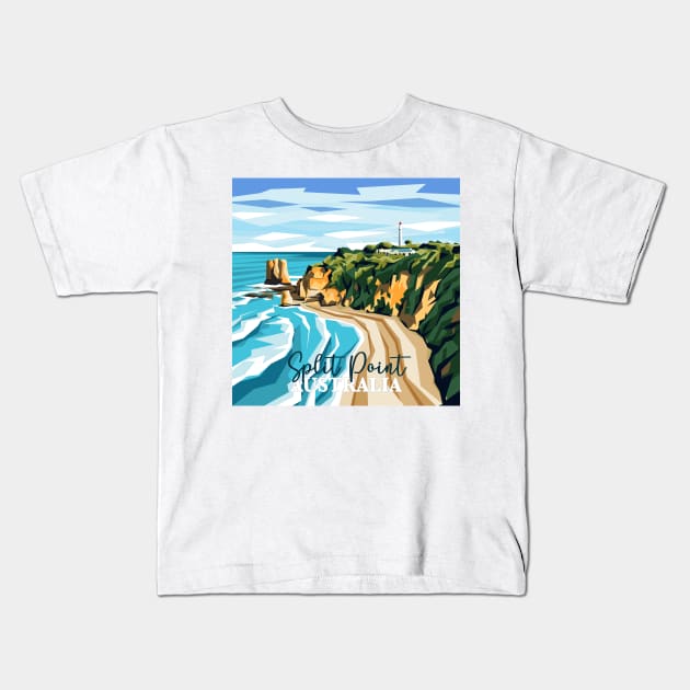 Split Rock Point Lighthouse, Australia Kids T-Shirt by irajane